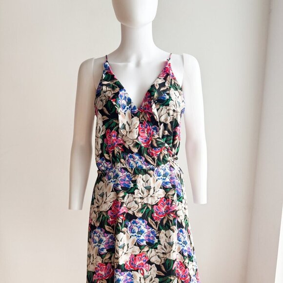 Wayf Floral Wrap Maxi Dress Sleeveless M - Picture 2 of 12